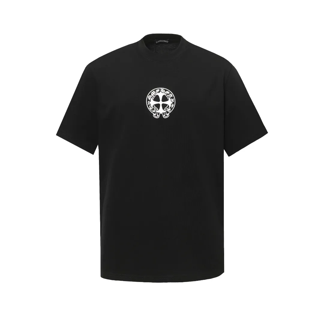 P170 Chrome Hearts* Chrome Hearts are made of 300g double yarn fabric, 1*1 Salona rib, imported digital front and rear white ink direct injection + laser appliqué embroidery, hand-nailed hardware accessories, loose version, same style for men and women. Color: Black White Size: XS S M L